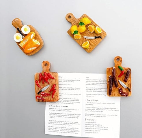 5PCS Food Fridge Magnets Blind Bag Food Magnets for Fridge,Fun Refrigerator Magnets Decorative,Cute Magnets Fridge Large Resin Strong Magnets for Kitchen Decor