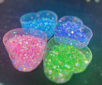 NEON Color Sugar Cube Nail Art Gems, Rhinestones for Nails.
