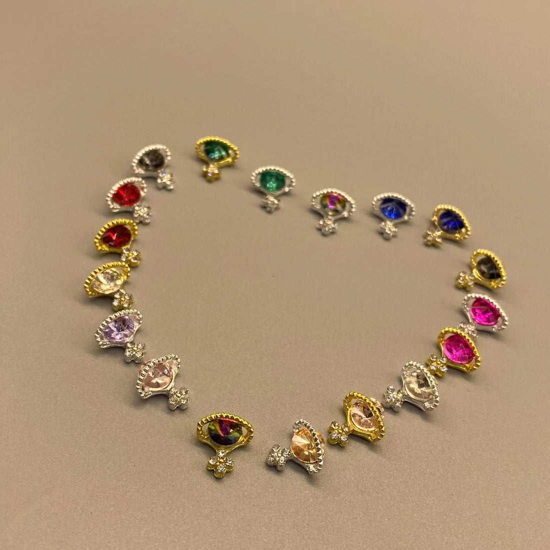 Planet pack-MIXED COLORS （more than 20  different colors ）, colorful stones with small shining stones