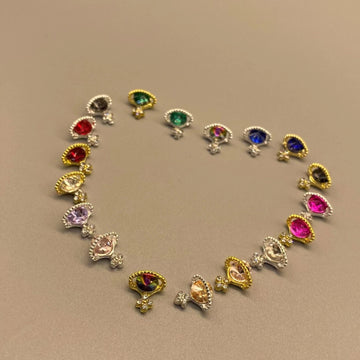 Planet pack-MIXED COLORS （more than 20  different colors ）, colorful stones with small shining stones